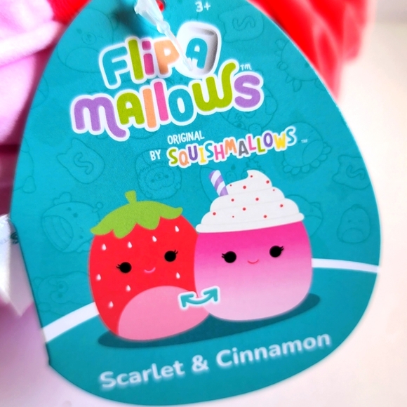 SCARLET 🔄 CINNAMON 🧋🍓 Strawberry & Frozen Yogurt Large Flip A Mallow ☆》NWT《☆ - Picture 5 of 11